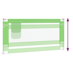 Barrière de sécurité de lit d'enfant Vert 180x25 cm Tissu 