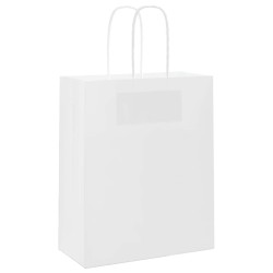 Sacs en papier 250 pcs avec poignées marron 18x8x22 cm 