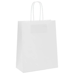 Sacs en papier 250 pcs avec poignées marron 18x8x22 cm 