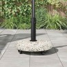 Base de parasol sur roues pour pôles de 37/42/52/58 mm en béton multicolore. 