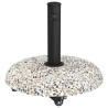 Base de parasol sur roues pour pôles de 37/42/52/58 mm en béton multicolore. 