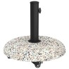 Base de parasol sur roues pour pôles de 37/42/52/58 mm en béton multicolore. 