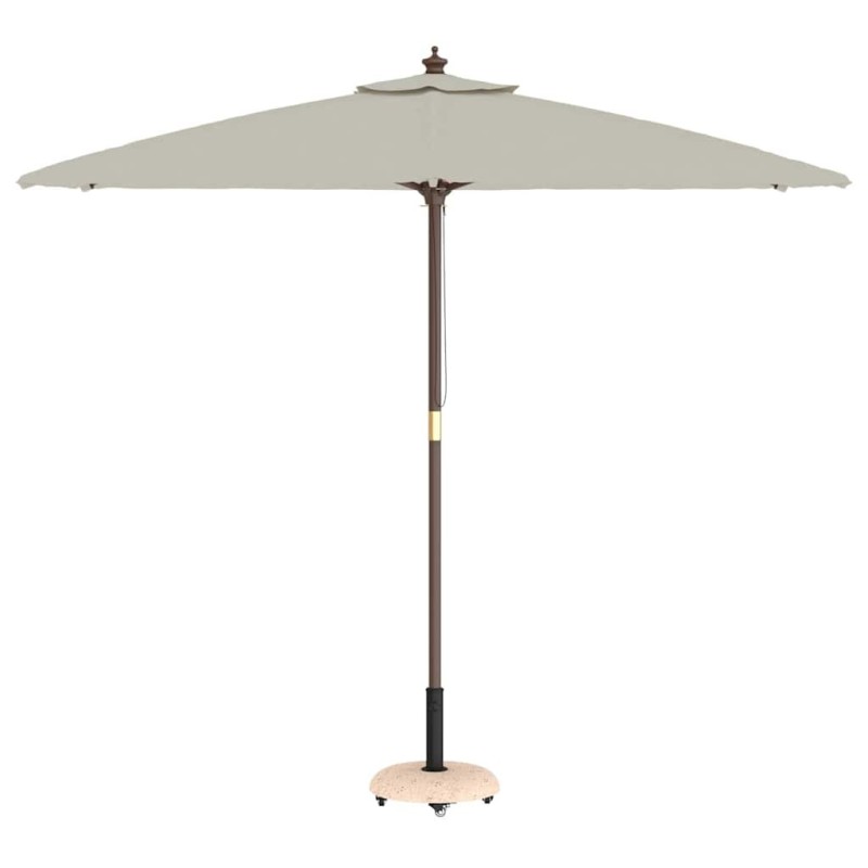 Base de parasol à roulettes pour poteaux de 37/42/52/58mm en béton jaune. 