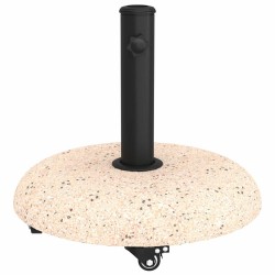 Base de parasol à roulettes pour poteaux de 37/42/52/58mm en béton jaune. 