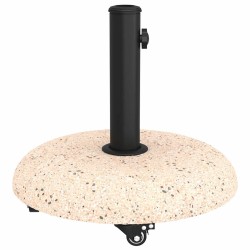 Base de parasol à roulettes pour poteaux de 37/42/52/58mm en béton jaune. 