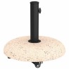 Base de parasol à roulettes pour poteaux de 37/42/52/58mm en béton jaune. 