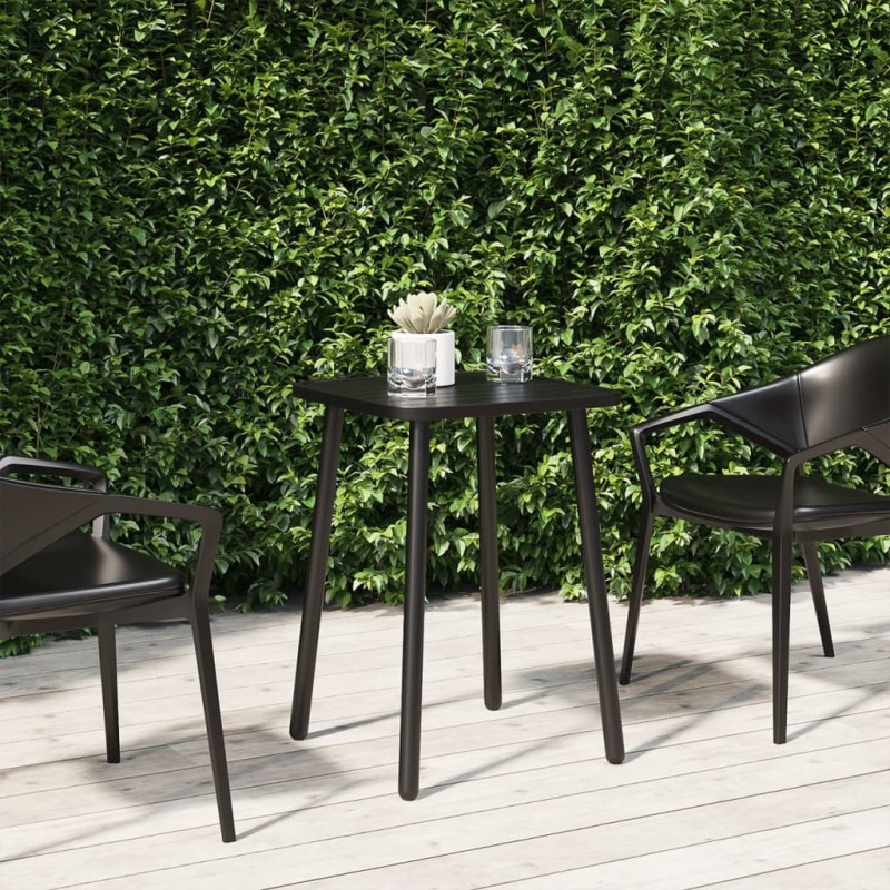 Table de jardin anthracite 50x50x71 cm acier 