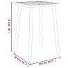 Table de jardin anthracite 50x50x71 cm acier 