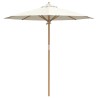 Parasol de jardin crème blanche, 217 x 230 cm en bambou. 