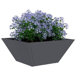 Jardinière en plastique 5 pcs Anthracite 35 x 35 x 15 cm Acier 
