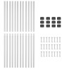 Poteaux de clôture 12 pcs Argent 210 cm Acier galvanisé 