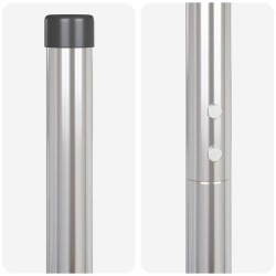 Poteaux de clôture 12 pcs Argent 210 cm Acier galvanisé 