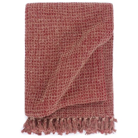 Couverture en coton 160 x 210 cm Bordeaux 