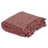 Couverture en coton 160 x 210 cm Bordeaux 
