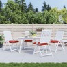 Coussins de chaise lot de 4 rouge 40x40x7 cm tissu oxford 