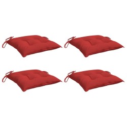 Coussins de chaise lot de 4 rouge 40x40x7 cm tissu oxford 