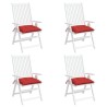 Coussins de chaise lot de 4 rouge 40x40x7 cm tissu oxford 