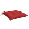 Coussins de chaise lot de 4 rouge 40x40x7 cm tissu oxford 