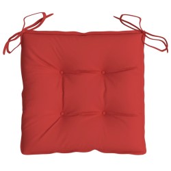 Coussins de chaise lot de 4 rouge 40x40x7 cm tissu oxford 