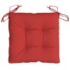 Coussins de chaise lot de 4 rouge 40x40x7 cm tissu oxford 