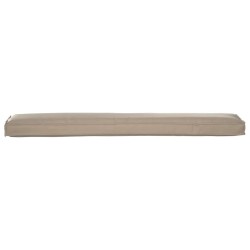 Coussins pour banc 2 pièces Taupe, 200x40x8 cm en tissu Oxford. 