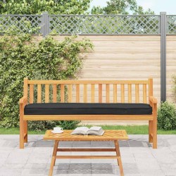 Coussins de Pallet pour banc, 2 pièces Noir, 200x40x8 cm, en tissu Oxford. 