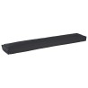 Coussins de Pallet pour banc, 2 pièces Noir, 200x40x8 cm, en tissu Oxford. 