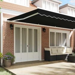 Tissu de remplacement de store pour cadre 6x3 m noir 