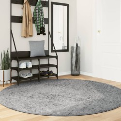 Tapis shaggy PAMPLONA poils longs moderne gris Ø 200 cm 