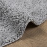 Tapis shaggy PAMPLONA poils longs moderne gris Ø 200 cm 