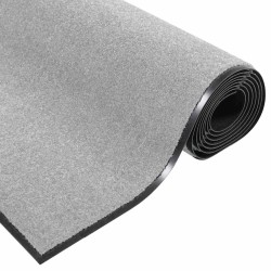 Tapis de porte rectangulaire gris 120x180 cm 