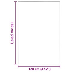 Tapis de porte rectangulaire gris 120x180 cm 