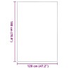 Tapis de porte rectangulaire gris 120x180 cm 