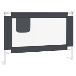 Barrière de sécurité de lit d'enfant Gris foncé 100x25 cm Tissu 
