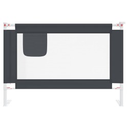 Barrière de sécurité de lit d'enfant Gris foncé 100x25 cm Tissu 