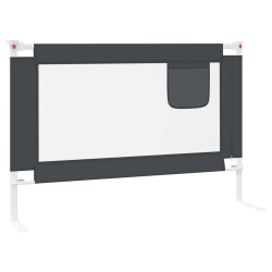 Barrière de sécurité de lit d'enfant Gris foncé 100x25 cm Tissu 