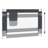 Barrière de sécurité de lit d'enfant Gris foncé 100x25 cm Tissu 
