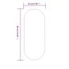 Miroir mural Doré 60x25 cm Ovale 