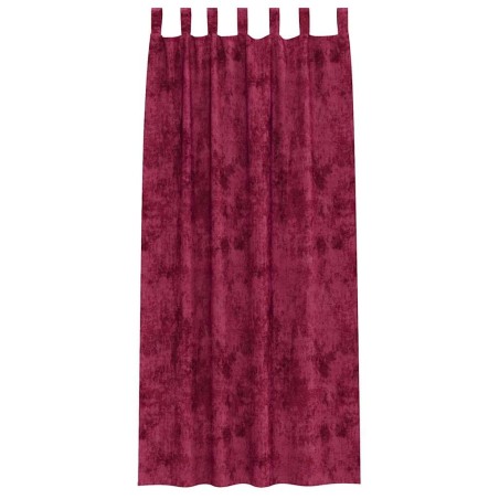 Ensemble de 2 rideaux en velours avec œillets, rouge vin, 260x140 cm 