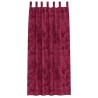Ensemble de 2 rideaux en velours avec œillets, rouge vin, 260x140 cm 