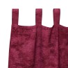 Ensemble de 2 rideaux en velours avec œillets, rouge vin, 260x140 cm 