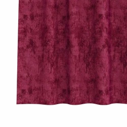Ensemble de 2 rideaux en velours avec œillets, rouge vin, 260x140 cm 