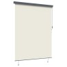 Store Roulant Extérieur Rayé Réglable Crème 220 x 250 cm tissu 