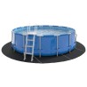 Tapis de piscine noir Ø 458 cm, en tissu non tissé, rond 