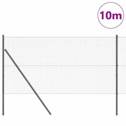 Set de Poteaux de Clôture en Métal Ensemble de 2 Gris 