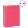 Sacs en papier 250 pcs avec poignées rose 32x12x42 cm 