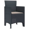 Chaises de jardin avec coussins 2 pcs Anthracite 