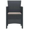 Chaises de jardin avec coussins 2 pcs Anthracite 