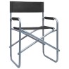 Chaises de metteur en scène lot de 2 Acier Noir 