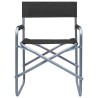 Chaises de metteur en scène lot de 2 Acier Noir 